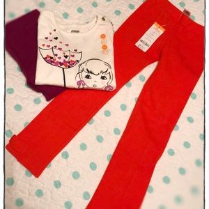 Gymboree orange leggings size 5T. Never worn